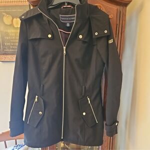 Tommy Hilfiger Women's Coat Jacket Size Small Outdoors Weatherproof Zipper Black